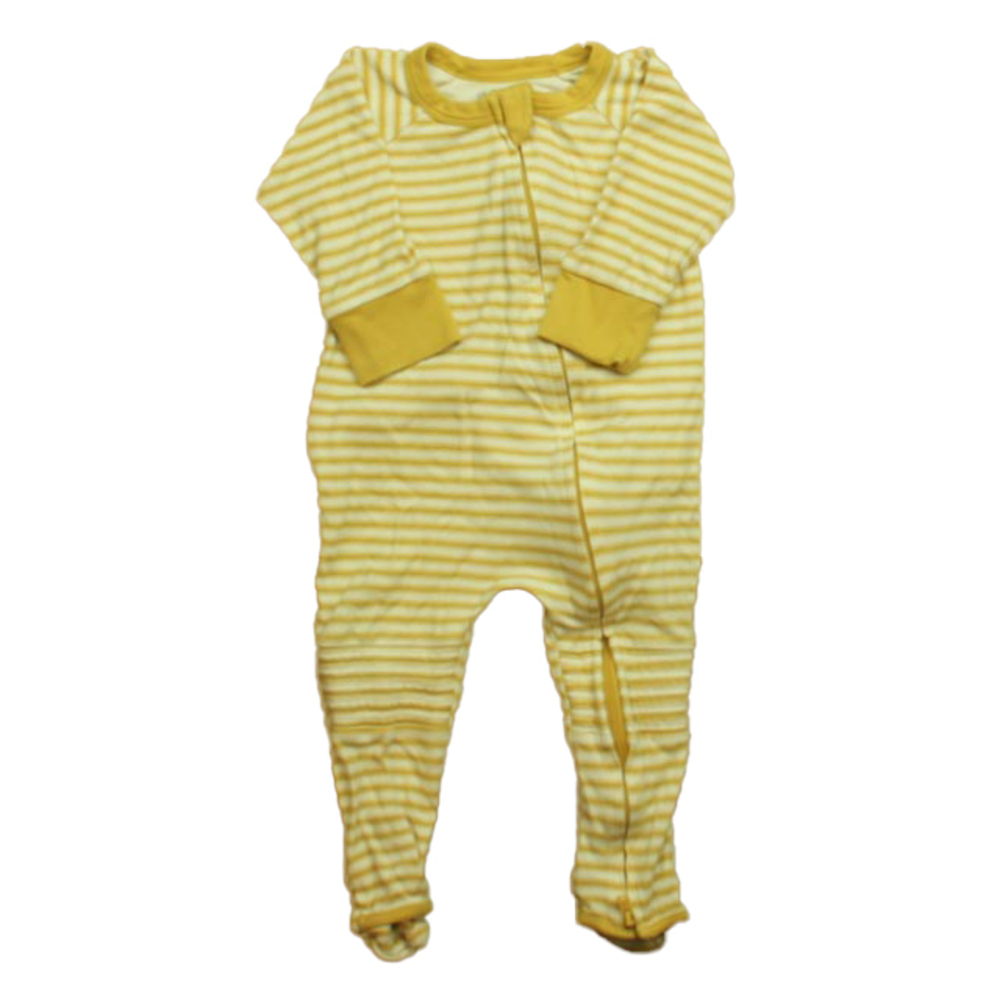 Goumi Unisex Yellow Stripe Long Sleeve Outfit size: 9-12 Months